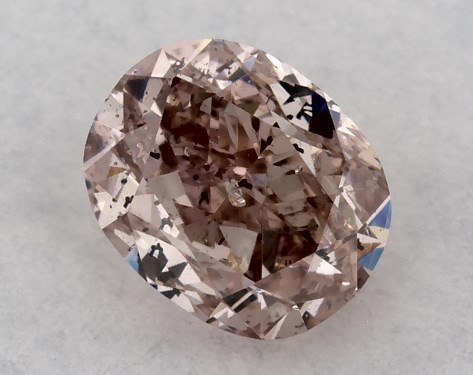 GIA 0.21 Carat Fancy Brown Pink-I1 Cushion Modified Cut Diamond